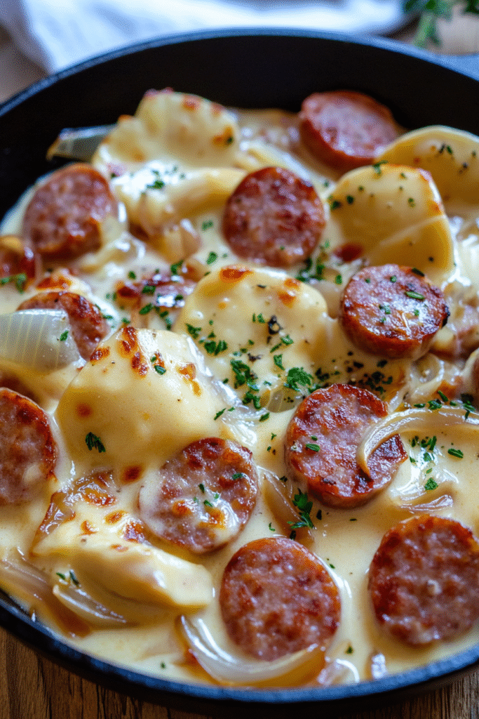 Delicious Crockpot Pierogi Casserole