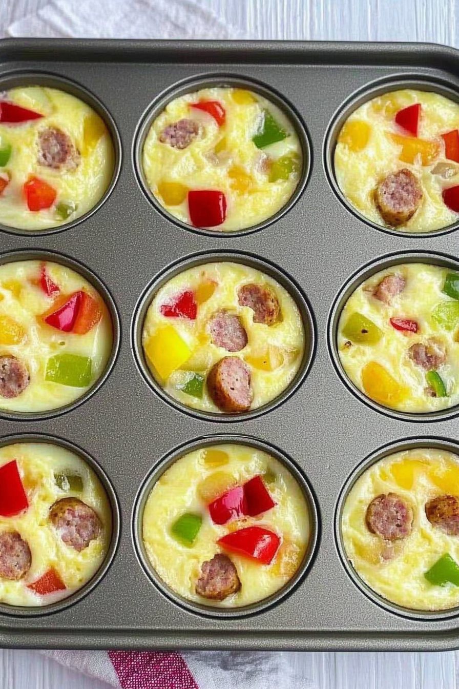 Mini Breakfast Omelets Recipe - Quick and Easy Delicious Mini Breakfast Omelets freshly prepared on a white plate