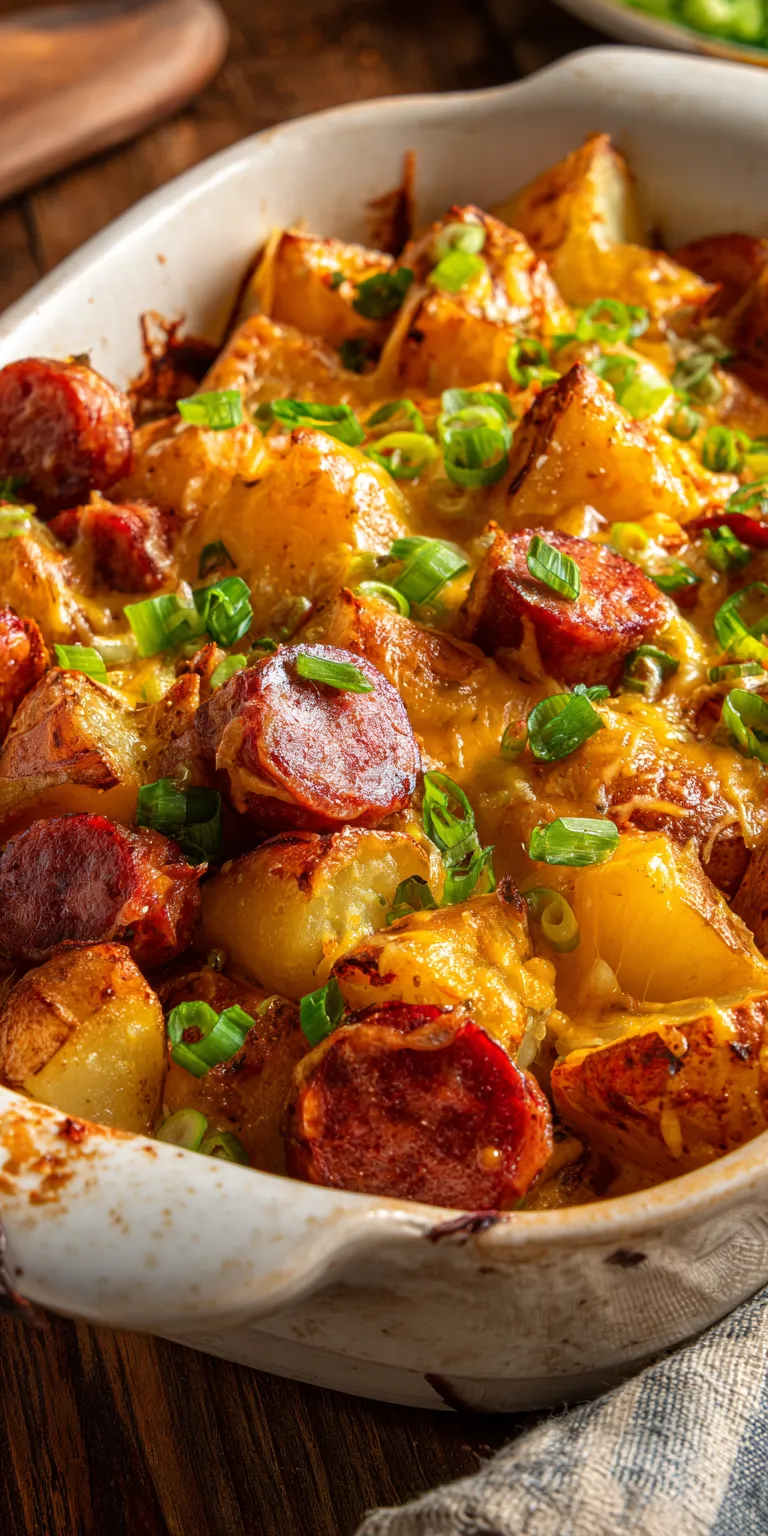 Cheesy Ranch Potatoes and Smoked Sausage Recipe