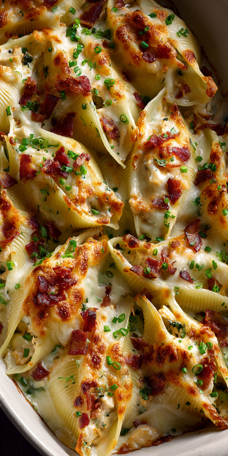 Close-up of Crack Chicken Stuffed Shells ingredients ready for preparation