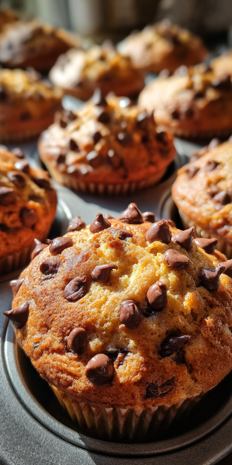 Bakery-Style Banana Chocolate Chip Muffins – Soft, Moist & Totally Irresistible Recipe