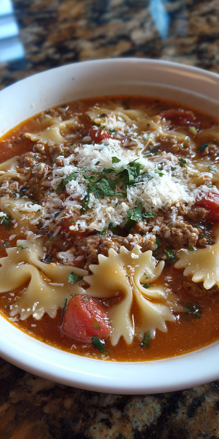 Bow Tie Pasta Lasagna Soup – Fun Family Dinner Recipe