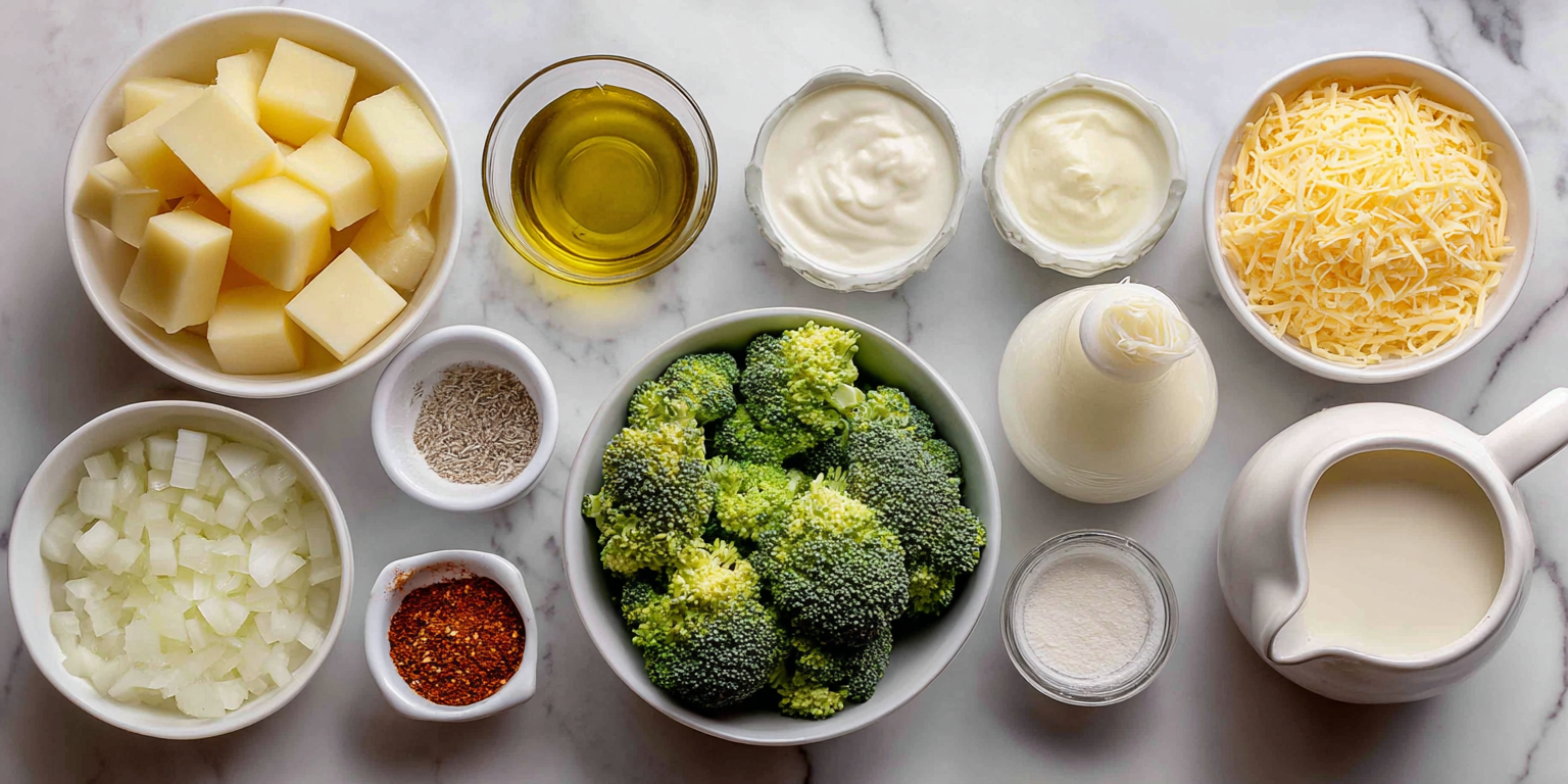 Cheesy Broccoli Potato Soup – Weeknight Comfort Bowl served warm with cozy spices