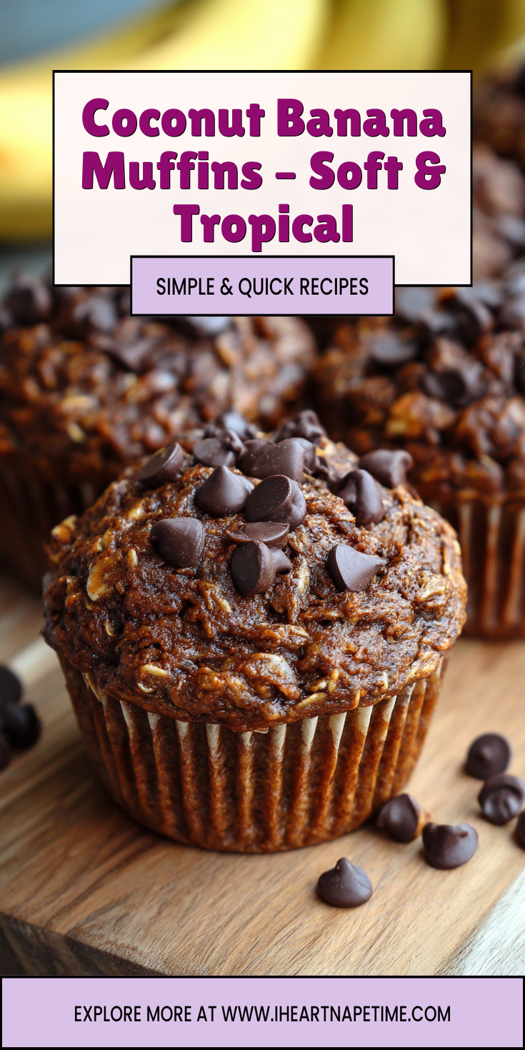 Coconut Banana Muffins – Soft & Tropical served warm with cozy spices