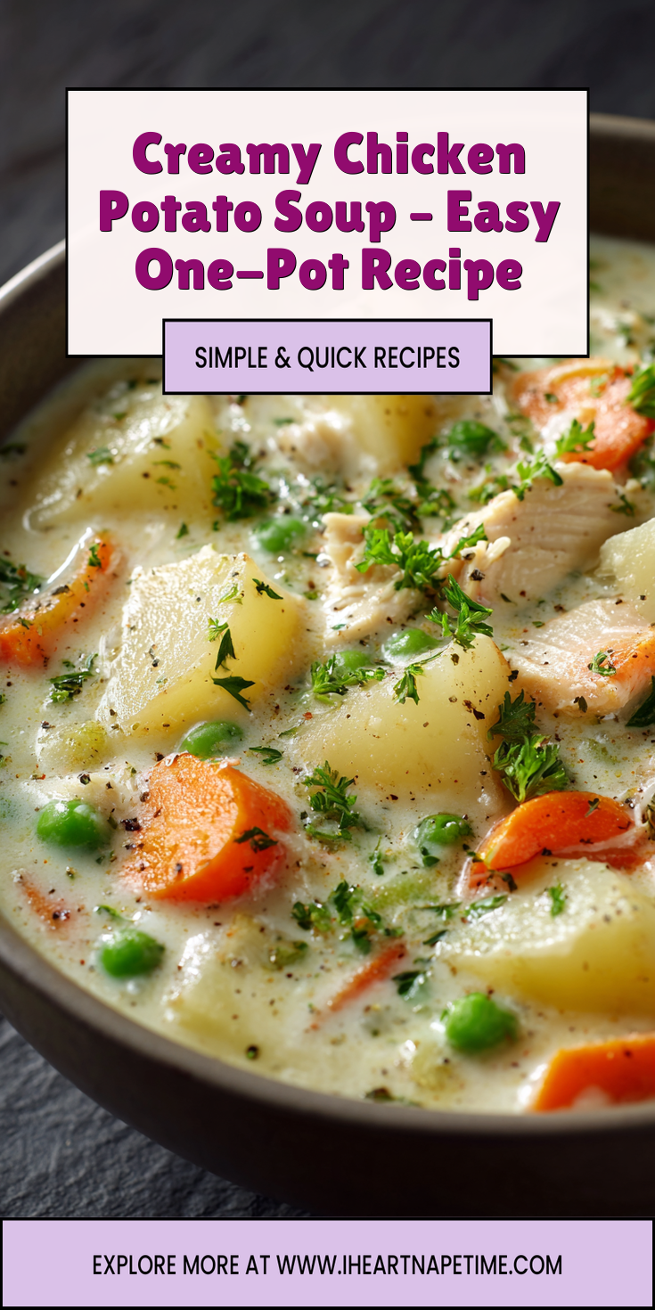 Creamy Chicken Potato Soup – Easy One-Pot Recipe served warm with cozy spices