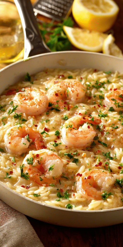 Creamy Shrimp Scampi Orzo – One-Pot Magic