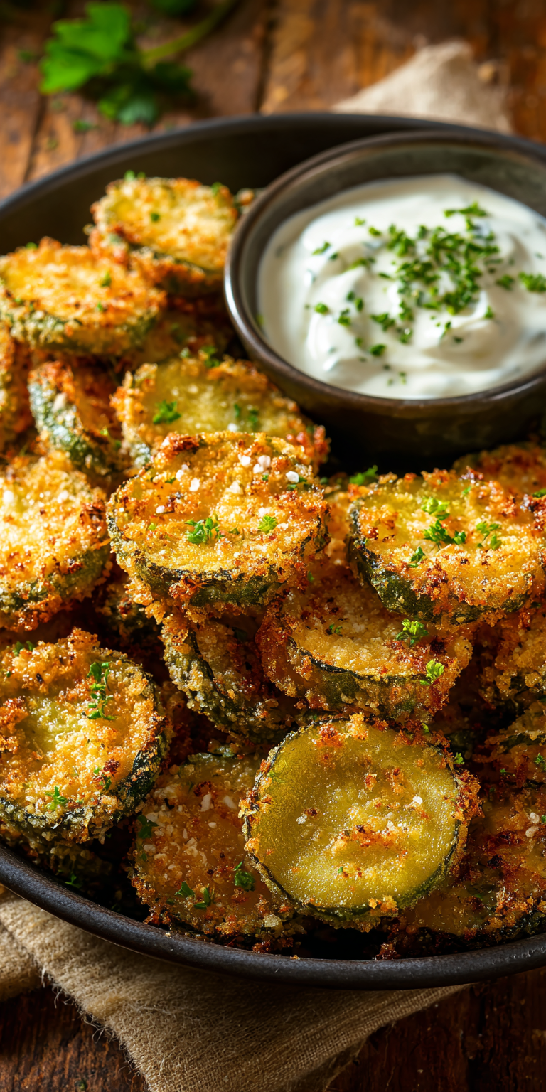 Crispy Air Fryer Fried Pickles: Tangy Snack Perfection! served warm with cozy spices