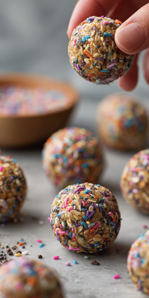 Funfetti Energy Balls: Rainbow-Packed Power Snacks for Kids! Recipe