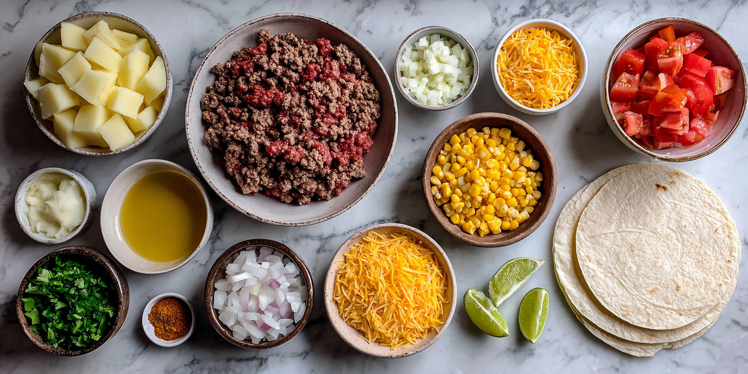 Ground Beef & Potato Taco Skillet – Quick Comfort served warm with cozy spices