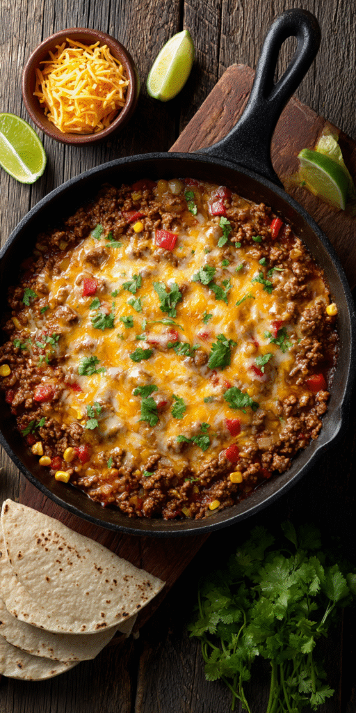 Ground Beef & Potato Taco Skillet – Quick Comfort Recipe