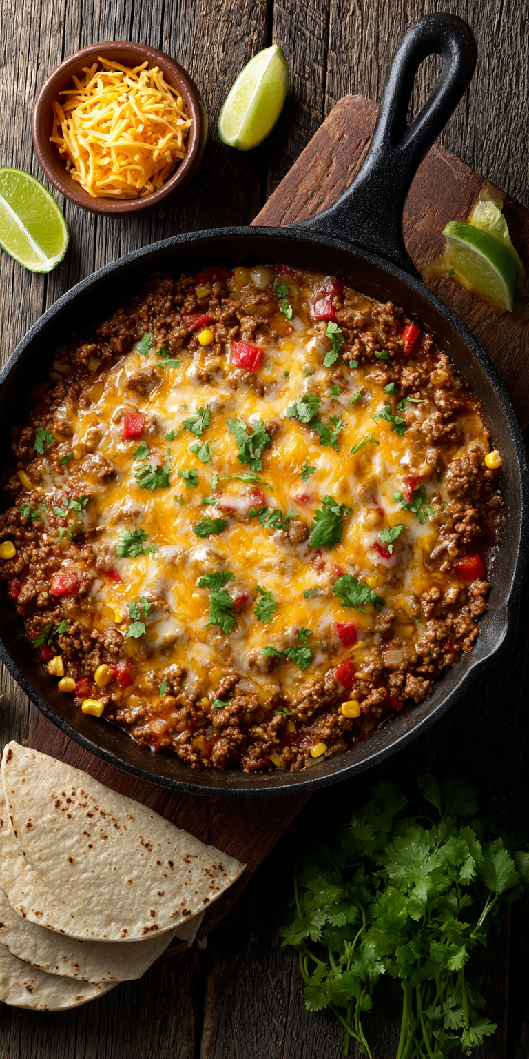 Ground Beef & Potato Taco Skillet – Quick Comfort Recipe