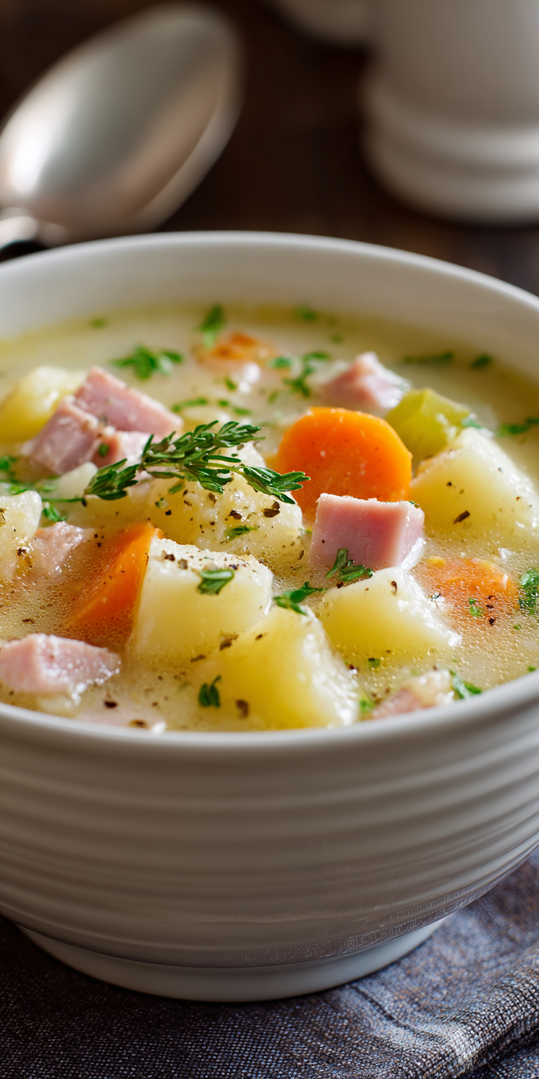 Ham & Cheddar Potato Soup – Family Favorite Recipe