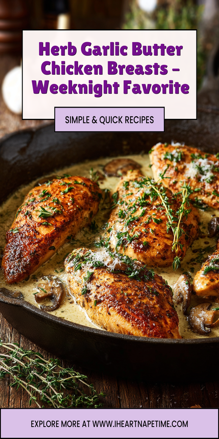 Herb Garlic Butter Chicken Breasts – Weeknight Favorite served warm with cozy spices