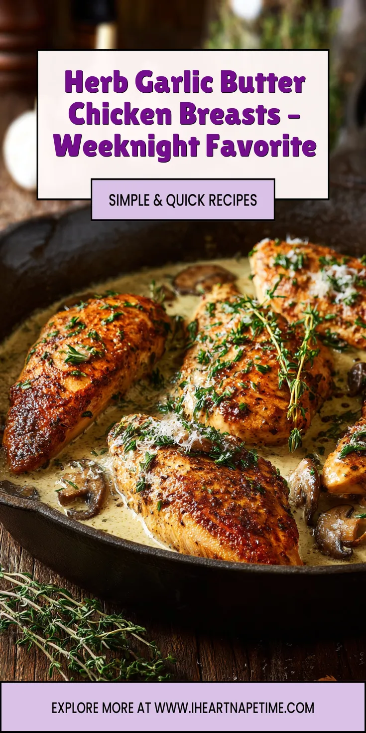 Herb Garlic Butter Chicken Breasts – Weeknight Favorite served warm with cozy spices