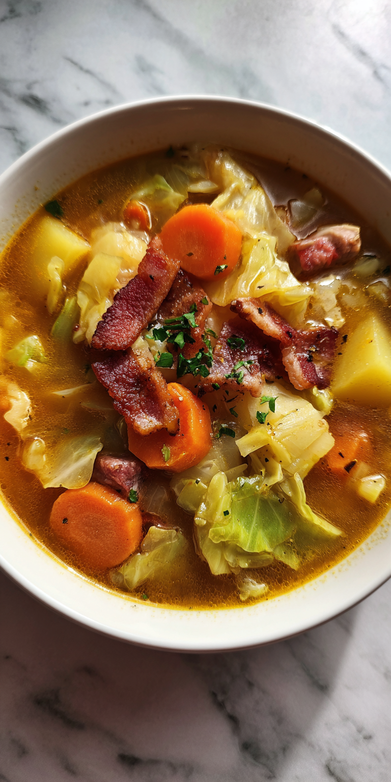 Irish Chicken Bacon Potato Cabbage Soup – Hearty Comfort Recipe