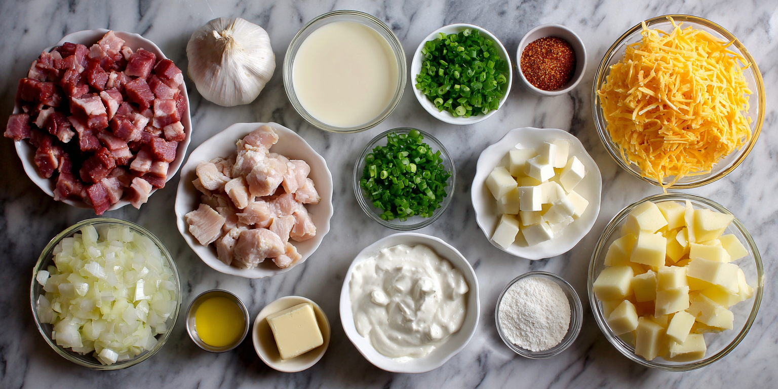 Loaded Outback Chicken Bacon Potato Soup – Restaurant Style served warm with cozy spices