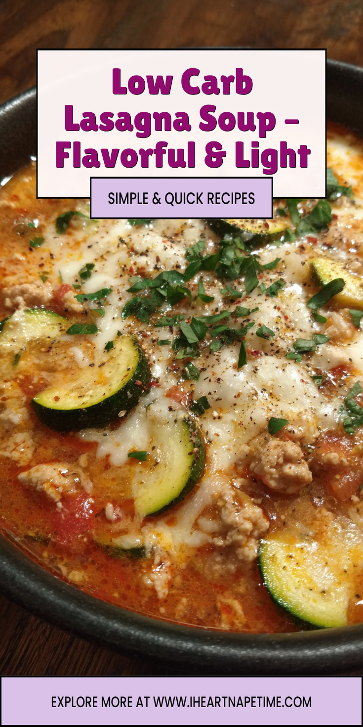 Low Carb Lasagna Soup – Flavorful & Light served warm with cozy spices