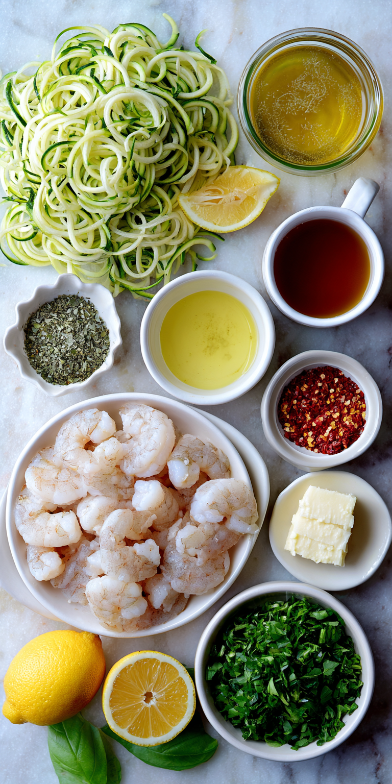 Low-Carb Zoodle Shrimp Scampi – Guilt-Free Delight served warm with cozy spices