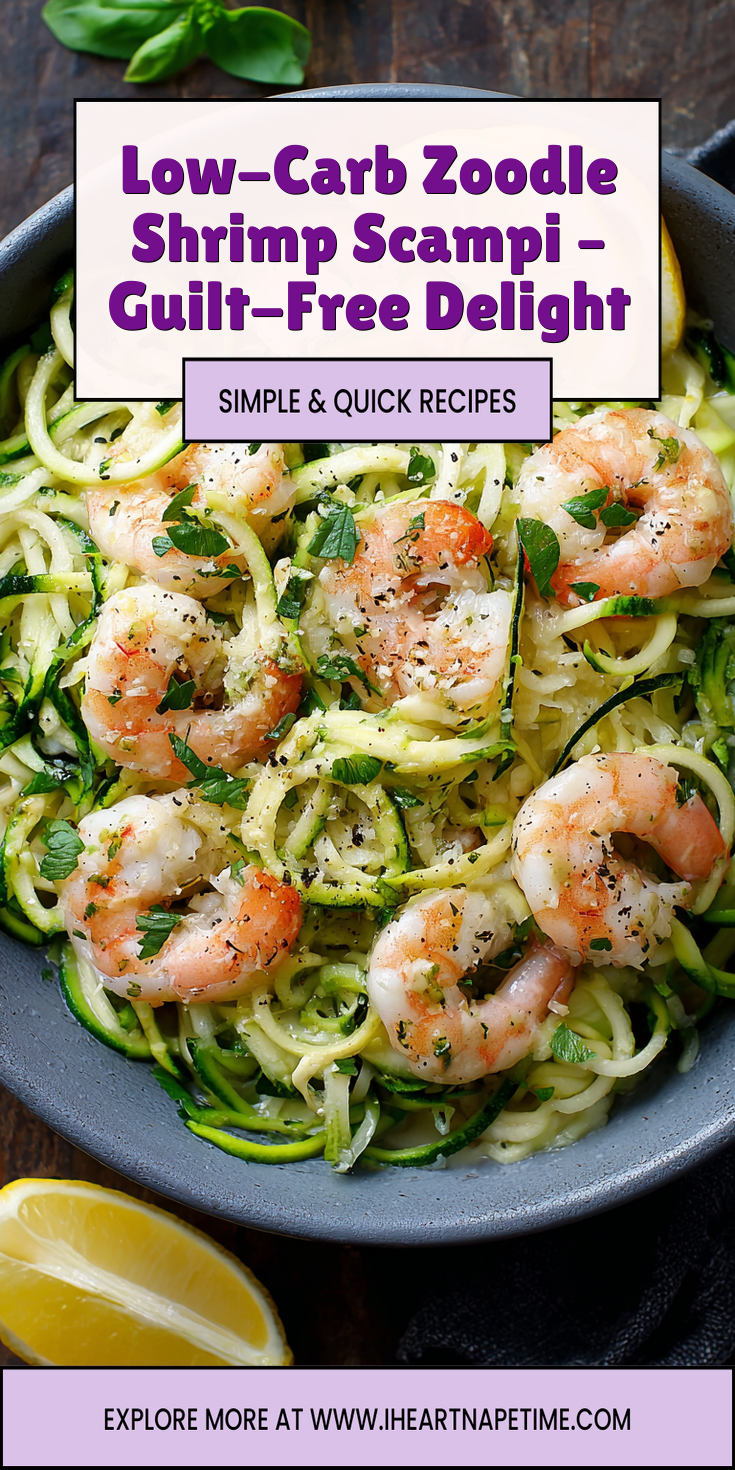 Low-Carb Zoodle Shrimp Scampi – Guilt-Free Delight served warm with cozy spices