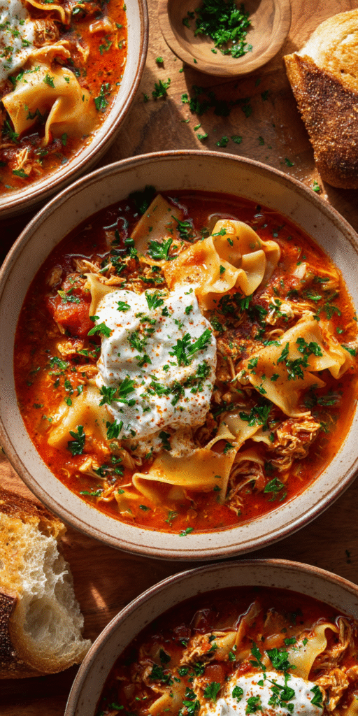 Hearty Chicken Lasagna Soup – Rich Flavor in a Bowl Recipe