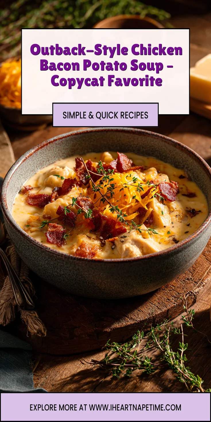 Outback-Style Chicken Bacon Potato Soup – Copycat Favorite served warm with cozy spices