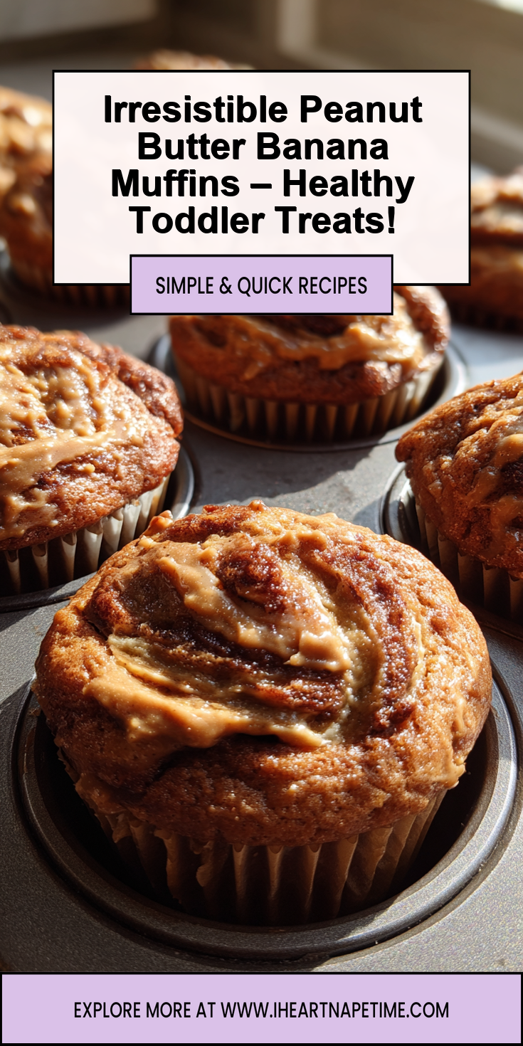 Delicious peanut butter banana muffins fresh from the oven