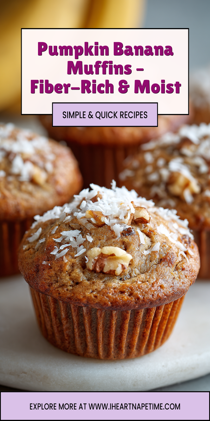 Pumpkin Banana Muffins – Fiber-Rich & Moist served warm with cozy spices