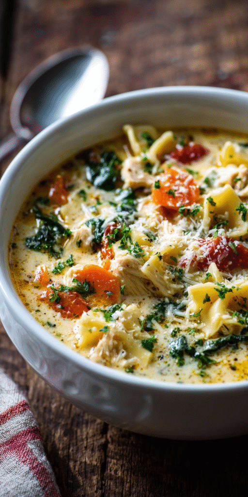 Quick Creamy Chicken Lasagna Soup – Family Favorite Recipe