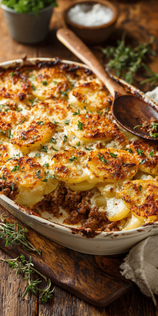 Savory Ground Beef & Potato Breakfast Skillet Recipe