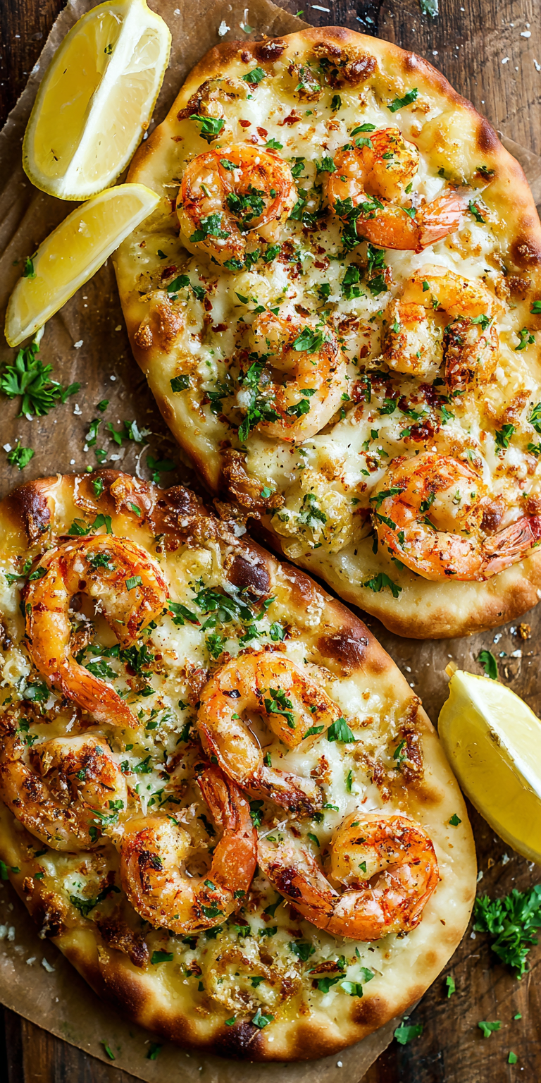 Shrimp Scampi Flatbread – Upgrade Your Pizza Night Recipe