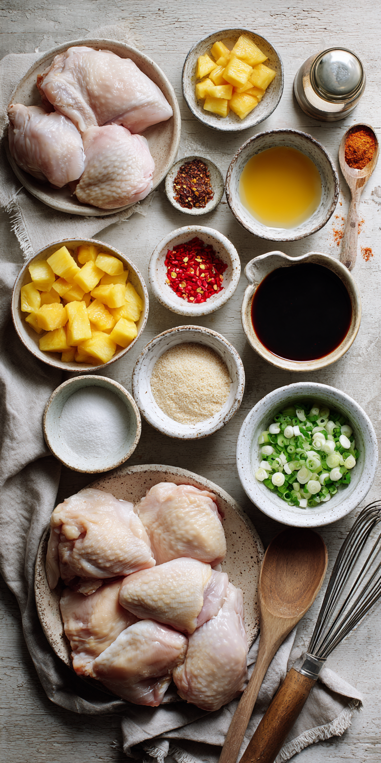 Slow Cooker Hawaiian Chicken Tropical Sweet and Savory served warm with cozy spices