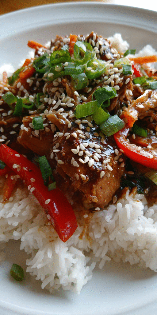 Slow Cooker Sesame Ginger Chicken Asian Inspired Comfort Recipe