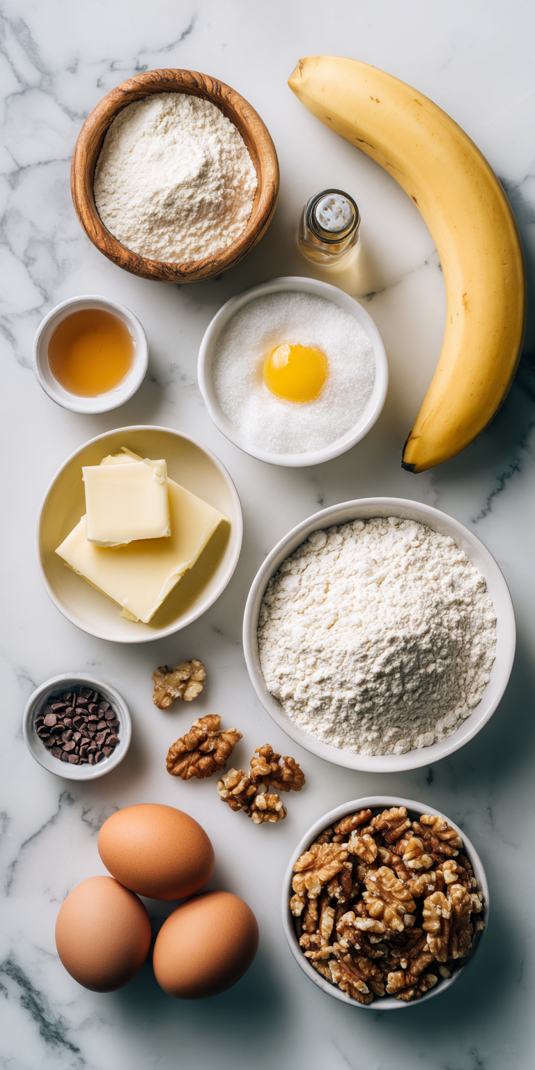 Small batch banana muffins ingredients ready for baking with just one banana