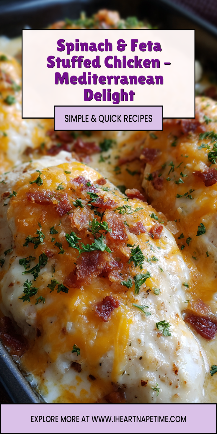 Spinach & Feta Stuffed Chicken – Mediterranean Delight served warm with cozy spices