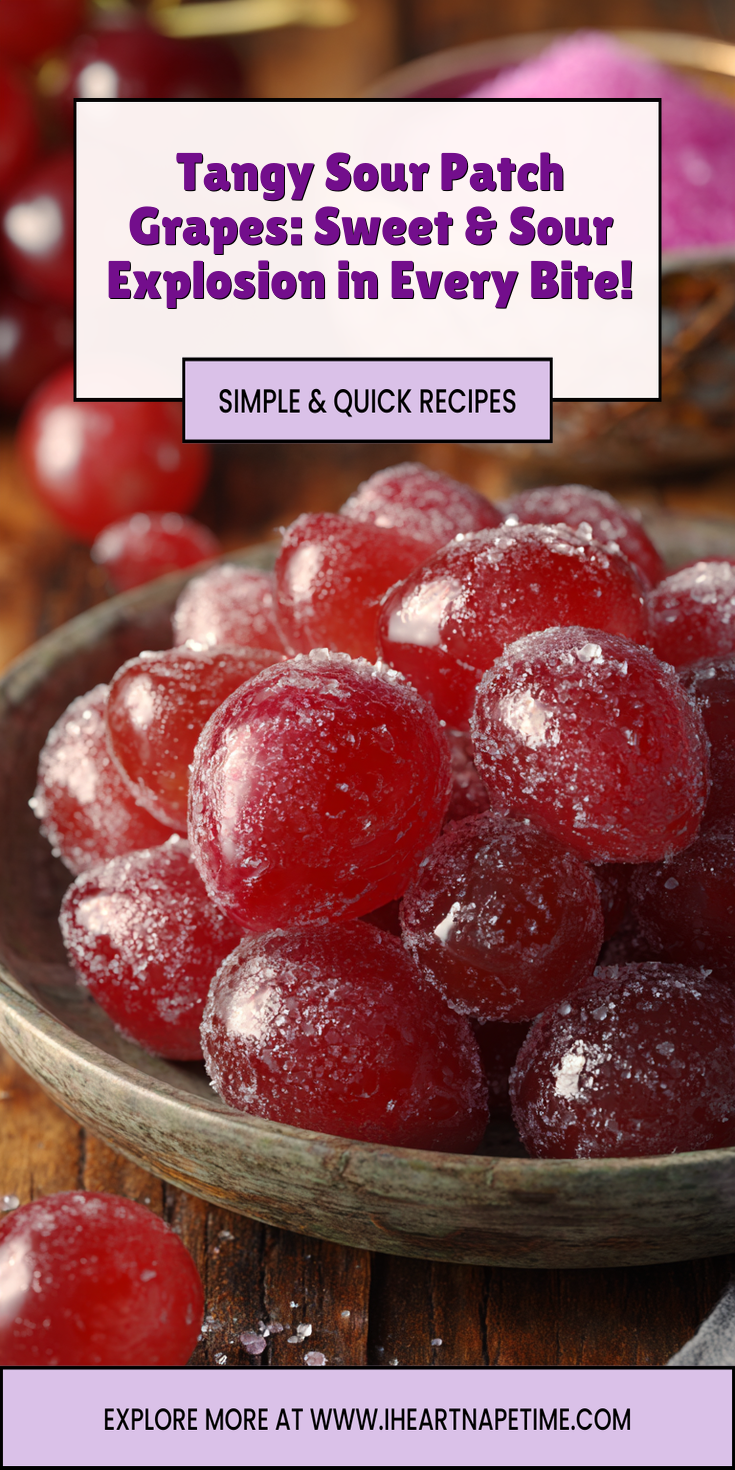 Tangy Sour Patch Grapes: Sweet & Sour Explosion in Every Bite! served warm with cozy spices