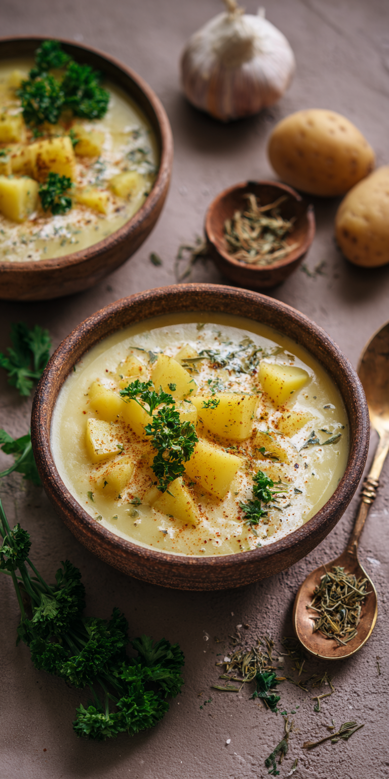 Vegan Sweet Potato Soup – Cozy & Dairy-Free served warm with cozy spices