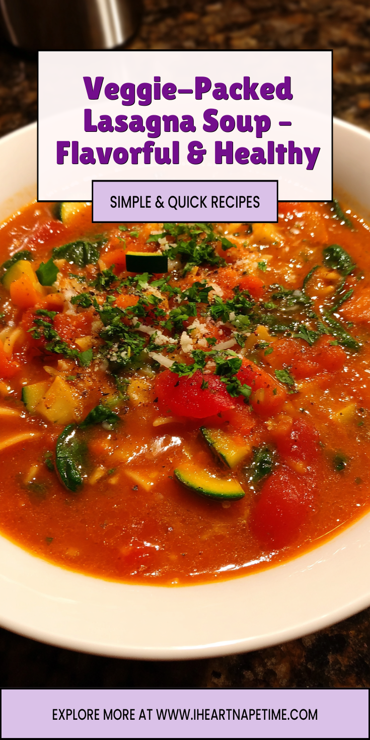 Veggie-Packed Lasagna Soup – Flavorful & Healthy served warm with cozy spices