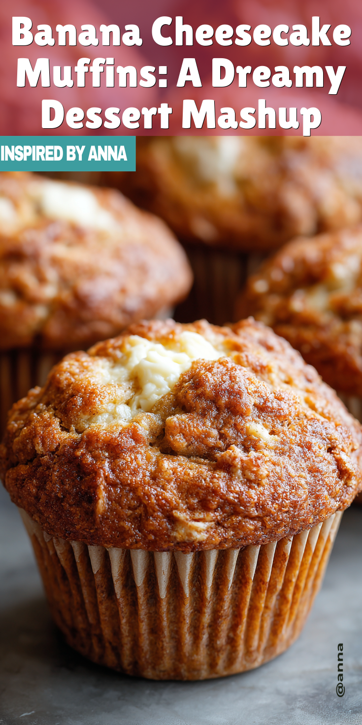 Banana Cheesecake Muffins: A Dreamy Dessert Mashup served warm with cozy spices
