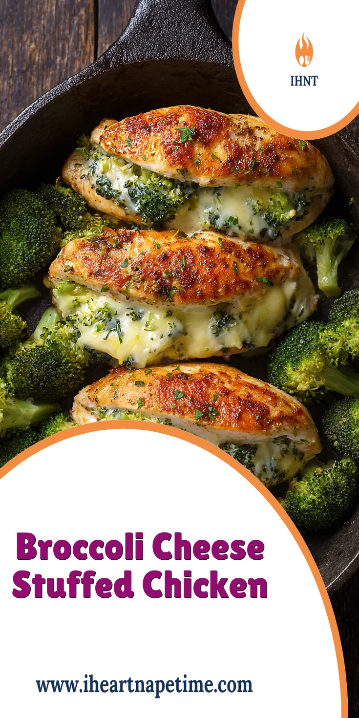 Broccoli Cheese Stuffed Chicken Recipe - Easy Dinner Idea served warm with cozy spices