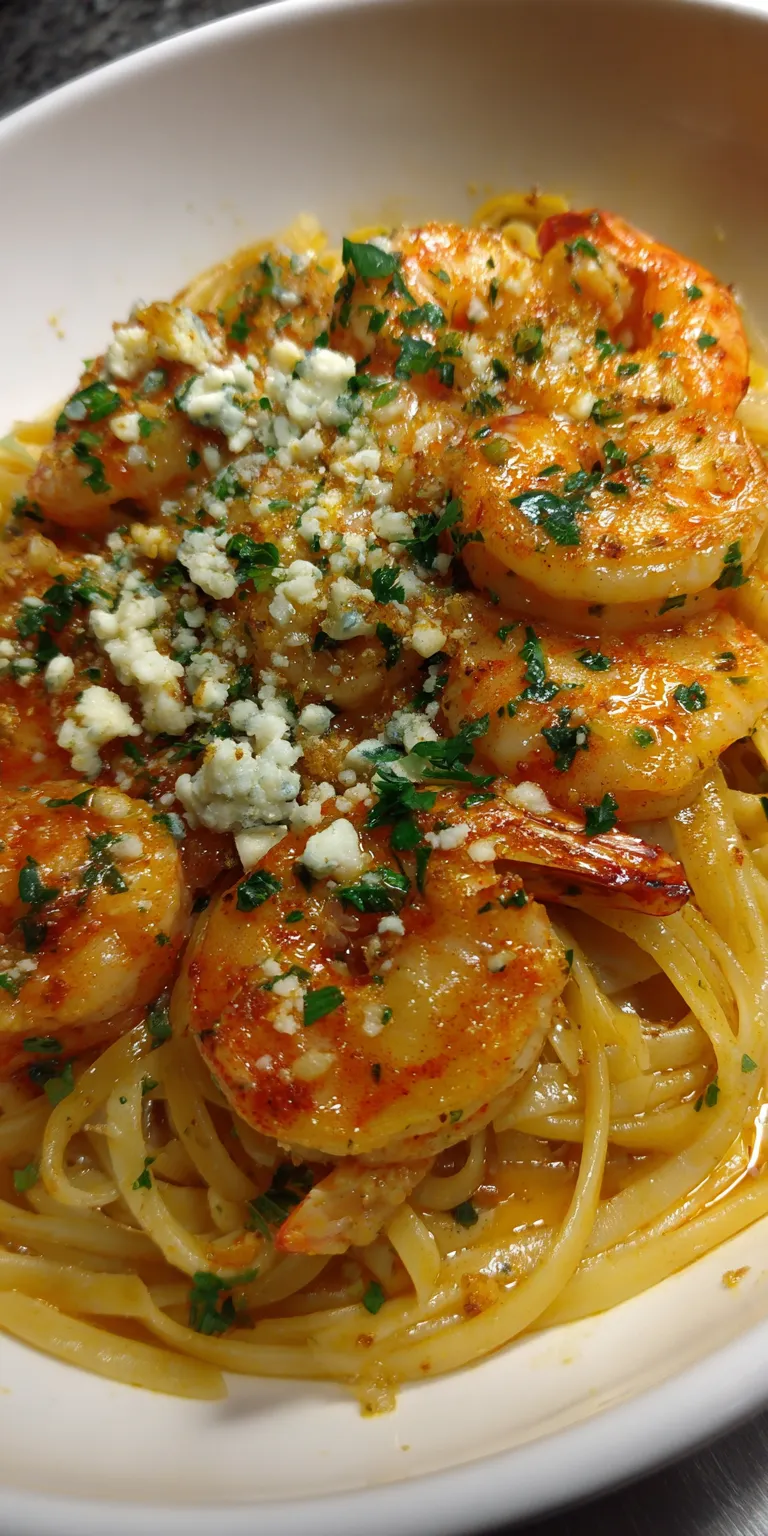 Buffalo Shrimp Scampi Recipe | Easy & Spicy Dinner Idea served warm with cozy spices