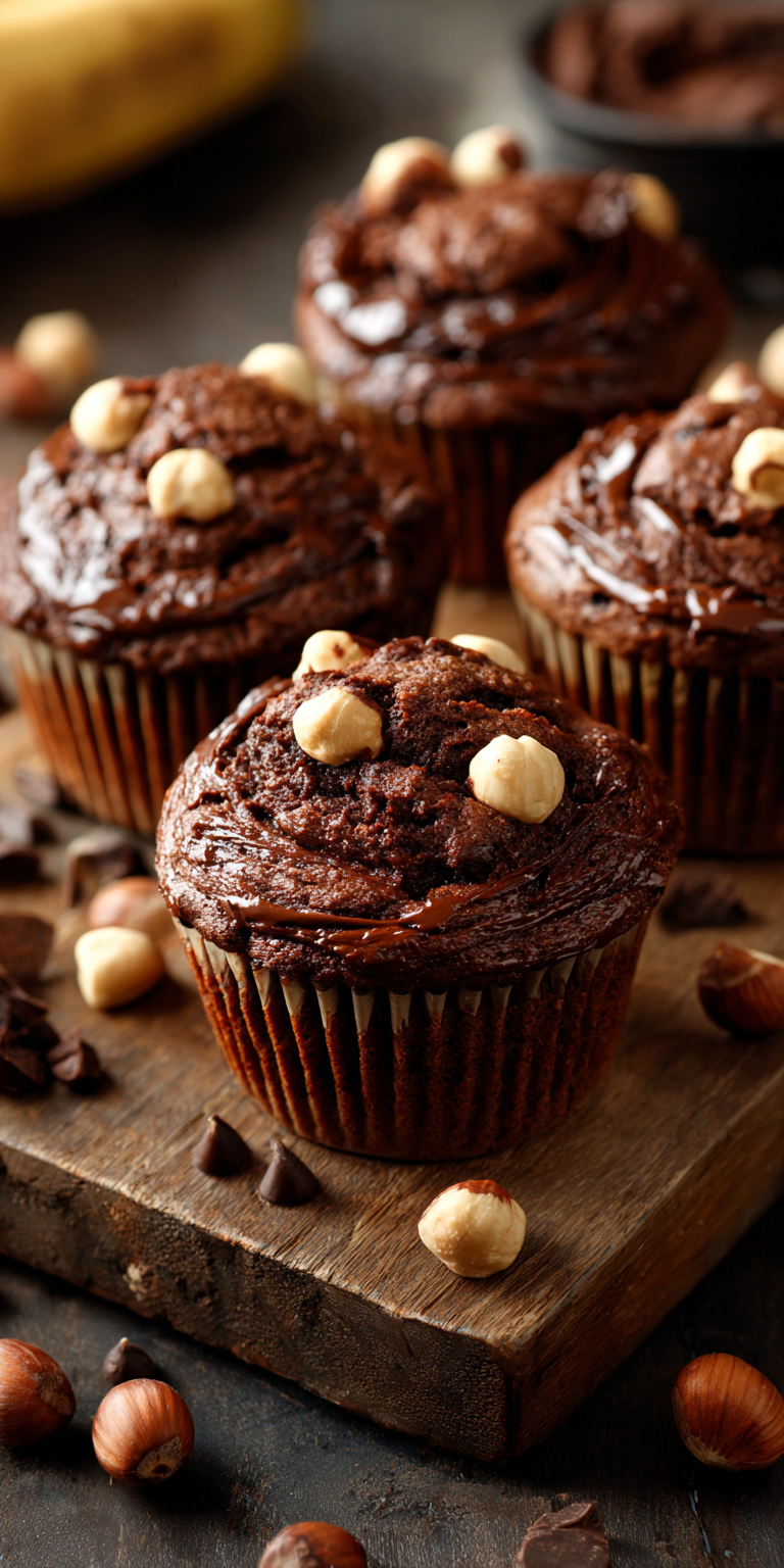Chocolate Hazelnut Banana Muffins Recipe