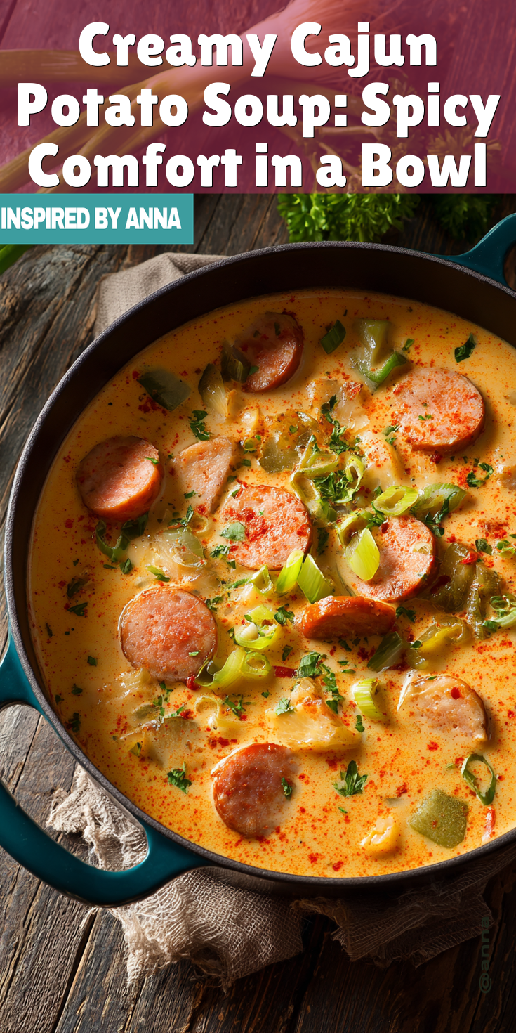 Creamy Cajun Potato Soup: Spicy Comfort in a Bowl served warm with cozy spices