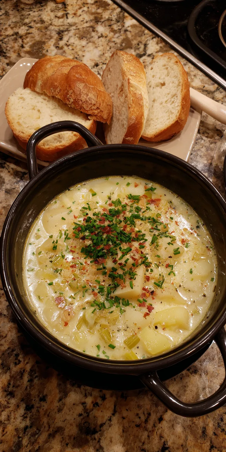 Creamy Potato Leek Soup Recipe | Easy & Comforting served warm with cozy spices
