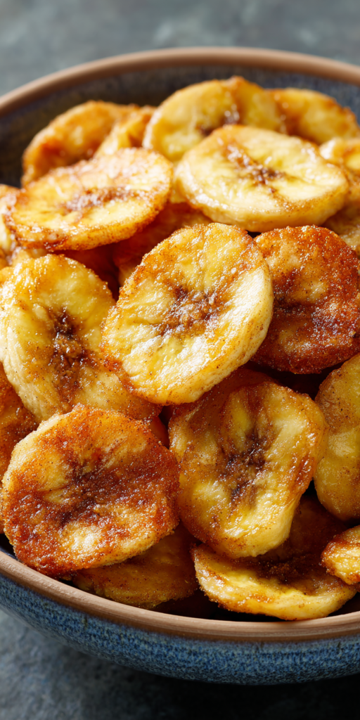Air Fryer Cinnamon Sugar Banana Chips Recipe