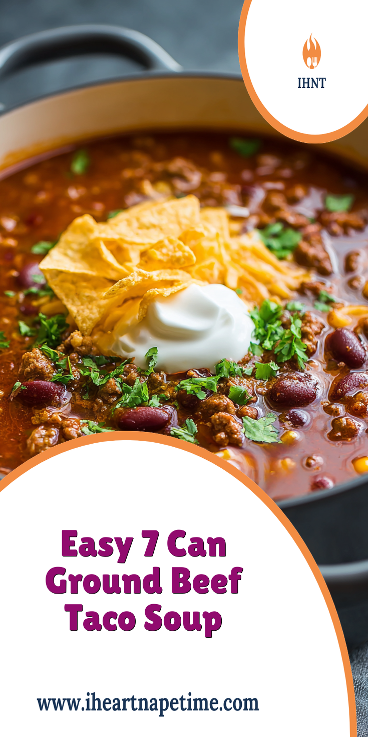 Easy 7-Can Taco Soup Recipe (Ready in 30 Minutes!) served warm with cozy spices