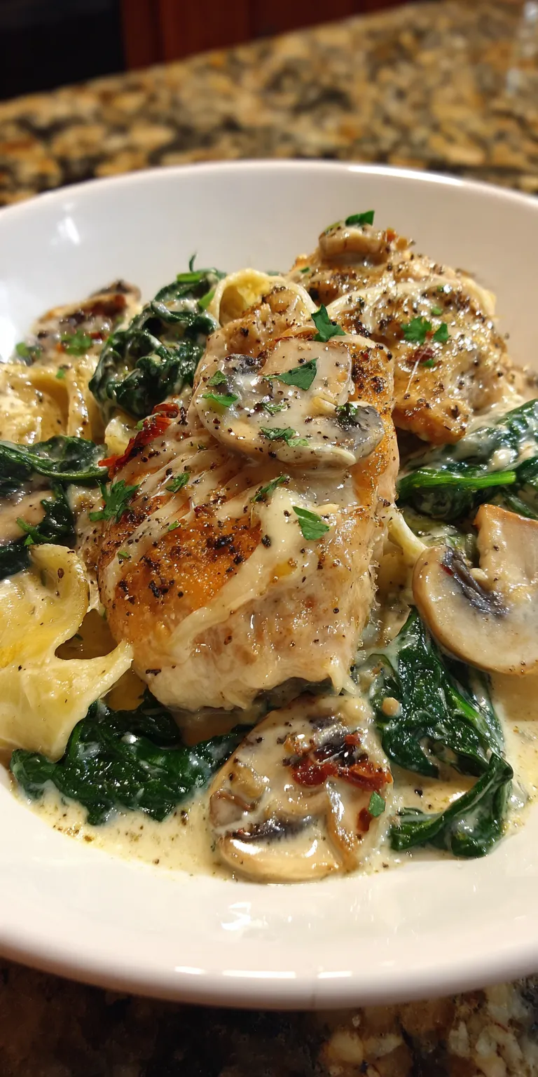 Easy Crockpot Chicken Florentine Recipe served warm with cozy spices