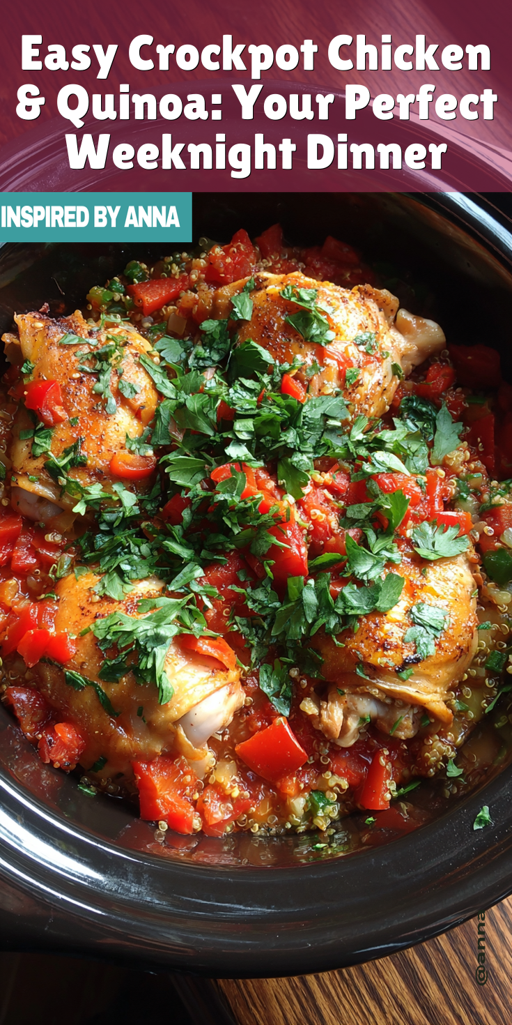 Easy Crockpot Chicken & Quinoa: Your Perfect Weeknight Dinner served warm with cozy spices