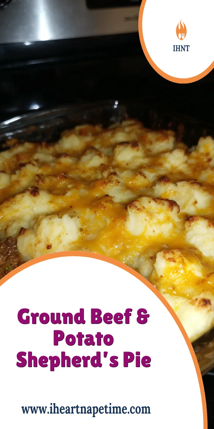 Easy Ground Beef & Potato Shepherd's Pie Recipe served warm with cozy spices