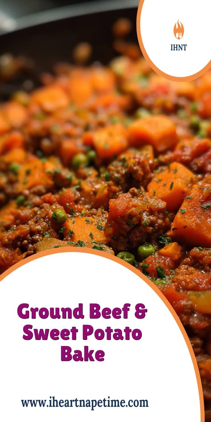 Easy Ground Beef Sweet Potato Bake Recipe served warm with cozy spices