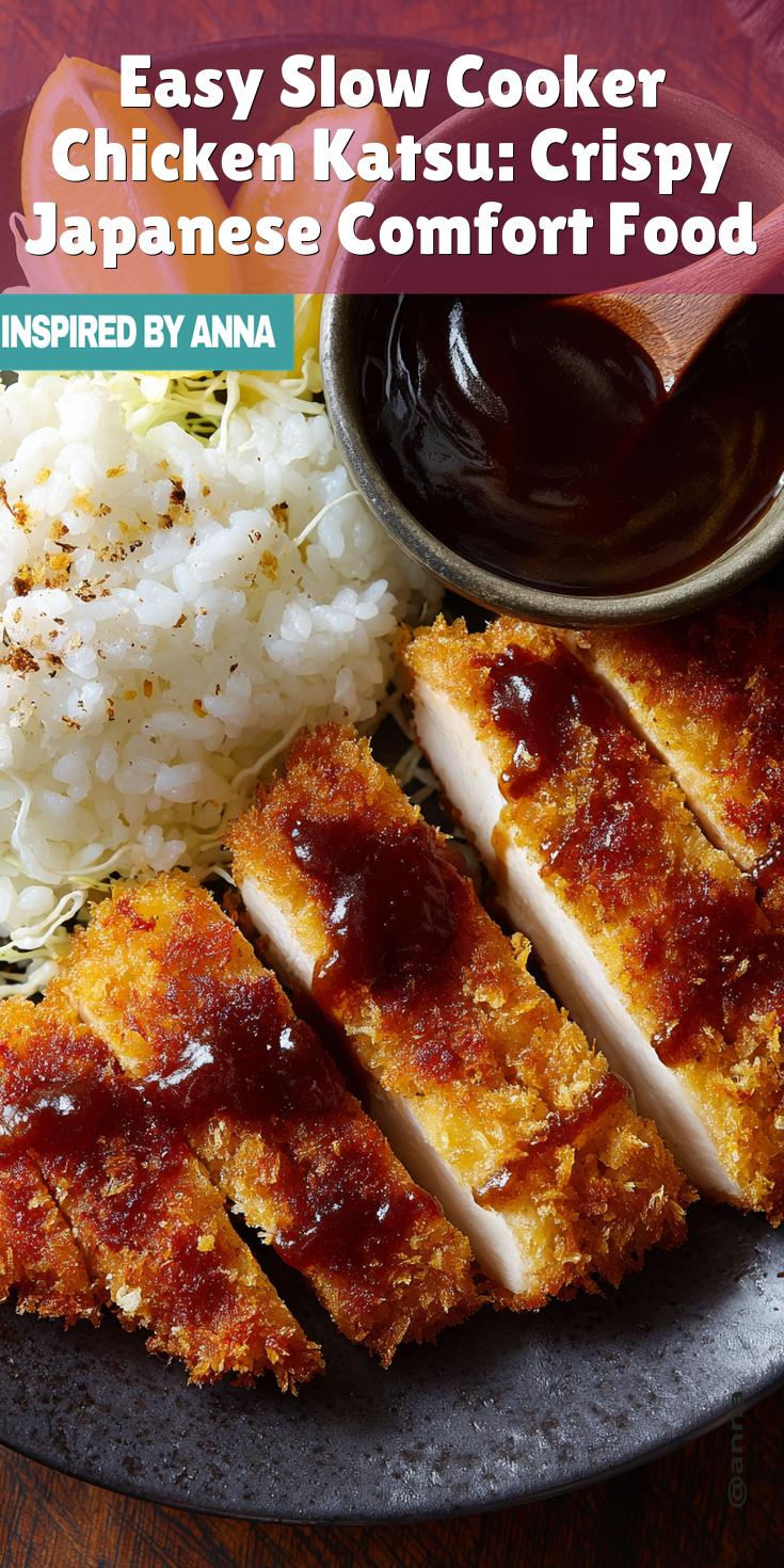 Easy Slow Cooker Chicken Katsu: Crispy Japanese Comfort Food served warm with cozy spices